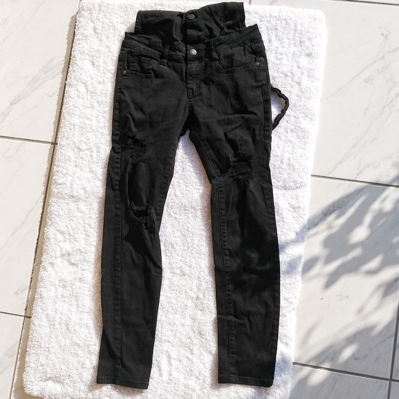 Machine Nouvelle Mode Black Overall Jeans - Picture 6 of 14